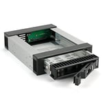 FANTEC BP-T3525 SAS I, II + SATA I, II, III Rack Amovible pour Disque Dur 3,5"/2,5" dans Une Baie 5,25" Boîtier en Aluminium Noir