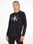 Calvin Klein Logo Cotton Sweatshirt, Ck Black