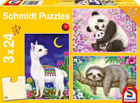 SCHMIDT - Puzzle Panda Lama et Paresseux  - 3x24 Pièces -  - SCM56368