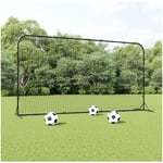 Fotbollsnät vidaxl - Med rebounder svart 366x90x183 cm hdpe stål, högdensitetspolyeten