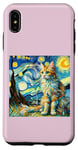 Coque pour iPhone XS Max Van Gogh T-shirt Motif chat Nuit étoilée