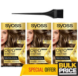 Syoss Oleo Intense 6-54 Ashy Foncé Blond Permanent Cheveux Huile Couleur 3-pack