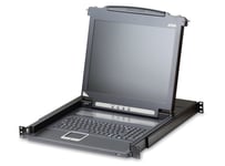 Aten Cl1000m, 1280 X 1024 Pixel, 1U, Sort, Metal, Plastik, Lcd, 43,2 Cm (17"), Spansk Tangentbord