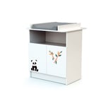 Les Tendances - webaby - Commode à langer 2 portes, 1 niche en bois