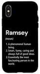 Coque pour iPhone X/XS Ramsey Définition du nom Dictionnaire amusant