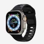 Ny original silikonrem för Apple Watch Ultra 49mm sportarmband iWatch Series 9 8 7 45mm 41mm 6 5 4 3 SE2 44mm 40mm band Black 38mm 40mm 41mm