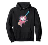 Baseball Home Plate Drip Ice Cream Sprinkles, Baseball Bat Pullover Hoodie