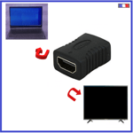 ADAPTATEUR HDMI FEMELLE SUR LES 2 COTES POUR RALLONGE CABLE HDMI MALE TV