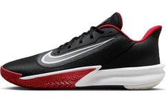 Nike Men's Precision VII Basketball Shoe, Black/White/University Red, 6 UK