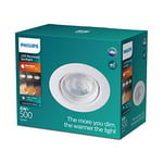 Philips Spot LED encastrable IMPALA, intensité variable, 6W, Blanc