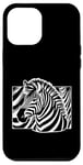 Coque pour iPhone 12 Pro Max Zèbre Noir Blanc Savane Animaux Afrique Motif Zèbre