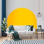 Ambiance Sticker Autocollant Lit Tête de Lit Arche Stickers Muraux | Grand Papier Peint Demi Cercle pour Décoration Salon et Chambre| L58 x H200 cm - Jaune Moutarde