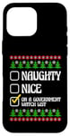 Coque pour iPhone 16 Pro Max Funny Naughty Nice On A Government Watch List Christmas