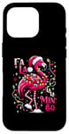 Coque pour iPhone 16 Pro Fa LaLa Mingo Flamingo Sapin de Noël Tropical Christmas Lights