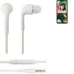 Earphones pour Huawei Y8s in ear headset stereo blanc