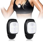 RANJIMA 2 Pcs Lumières de Course à Clip, Lampes à Pince LED,Rechargeable par USB,Lampe Frontale LED 4 Modes d'éclairage,Lumière de Sécurité Réfléchissante,pour Course de Nuit,Jogging,Camping,Randonnée