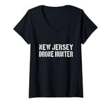 Womens New Jersey Drone Hunter / UFO Drone Hunter Alien Disclosure V-Neck T-Shirt