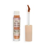 Makeup Revolution IRL Filter Finish Concealer, Medium to Full Coverage, Matte Finish, C13, Dark Skin Tones, 6g