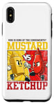 Coque pour iPhone XS Max Graphique de combat moutarde contre ketchup King of the Condiments