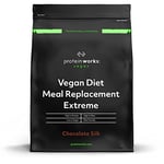 Protein Works - Vegan Diet Meal Replacement Extreme | Plant Based Meal Replacement Shake | Added Vitamins | Aids Weight Loss | 16 Servings | Chocolate Silk | 1kg