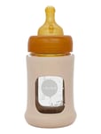 Wide Neck Baby Glass Bottle With Sleeve 150Ml/5Oz Single-Pack Baby & Maternity Baby Feeding Baby Bottles & Accessories Baby Bottles Beige HEVEA