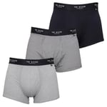 Ted Baker Mens 3 Pack Boxer Briefs - Navy/Heather Grey/Mini Geo Navy - L