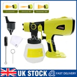 For Ryobi Spray Gun Cordless Fence Wall Paint Sprayer Electric Auto Airbrush UK