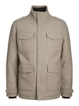 JACK & JONES Men's Jprblaparker Wool Field Jacket Sn, greige, L