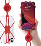 Laniere Tour De Cou De Telephone Portable En Silicone, Cordon Collier Taille Universelle Pour Smartphone Iphone 11 Pro Max Xr Xs Max X 8 7 Plus Samsung Galaxy S10 S9 S8 Note 9 Pixel Huawei- Rouge