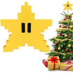 Julgrans Toppstjärna, Super Mario Rolig 3D Vintage Pixel Hallmark Julhängande Ornament Present Dekoration Jul{ DB}