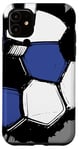 Coque pour iPhone 11 Maillot de football pour homme Bleu et noir