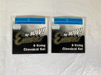 Encore Guitar Strings Classic Nylon ECS6 Classical Mono Filament Silver Wound x2