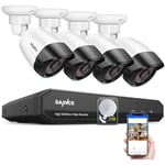 8 canaux 5MP Super hd filaire dvr Système de caméra de sécurité pour entreprise à domicile Vision nocturne infrarouge Surveillance intérieure 4