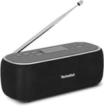 VIOLA BT 1 - enceinte Bluetooth portable avec radio numérique DAB+ (FM,horloge,minuterie,mémoire des favoris,écran LCD,fonction mains libres,AUX,batterie rechargeable,6W) noir/gris(Q53)