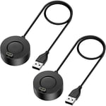 Laddare Kompatibel med Garmin Vivoactive 3 4 4s/ Fenix 5 / Fenix 6 6s 6x / Venu Sq Music, 2-pack 3,3 fot USB Laddningskabel Stativ Station Datum Syn för