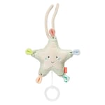 Fehn Boîte à musique bébé étoile de mer - Doudou avec fixation - Aide au sommeil mélodie "Weißt du wieviel Sternlein" - Jouets pour bébé en voyage & à la maison - Jouets musicaux pour bébés & enfants