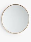 John Lewis ANYDAY Thin Metal Frame Round Wall Mirror, 65cm