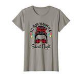 Funny, Cute Christmas All Mom Wants Is A Silent Night T-Shirt