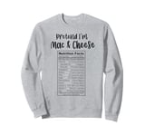 Pretend I'm Mac and Cheese Funny Food Label Halloween Costum Sweatshirt