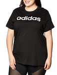 adidas Women's Essential Linear L Inc T-Shirt, Womens, T-Shirt, GD2913, Black/White, 1X