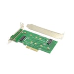 Adaptateur M.2 NGFF PCIe 4 voies SSD vers PCIE 3.0x4 et NGFF vers SATA pour Samsung xp941 LITE-ON IT M6E avec support de profil bas Nipseyteko