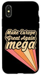 Coque pour iPhone X/XS Pro EU - Make Europe Great Again - Retro Vintage - Mega