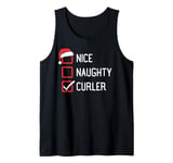 Nice Naughty Curler Family Group Matching Christmas Tank Top