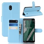 Nokia 1 Plus      Pu Wallet Case    [Lightblue]