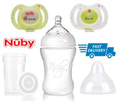 Nûby 150ml Slow Flow Baby Feeding Bottle wd Silicone Teat Pacifiers Dummy 0+M