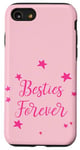 Coque pour iPhone SE (2020) / 7 / 8 Jolies étoiles avec inscription « Best Friends For Besties Forever Friend »