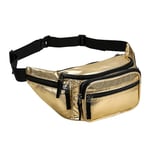 ProCase Sac Banana/Sacoche de Ceinture Homme Femme, Fanny Pack Waist Pack Léger Ville de Sécurité pour Voyage, Sac à Taille pour Randonnée Outdoor Sport -Or