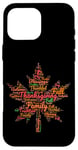 iPhone 16 Pro Max Thanksgiving Maple Leaf Word Cloud Turkey Day Fall Tradition Case