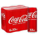 Soda Goût Original Coca-cola - Le Pack De 6 Canettes De 33cl