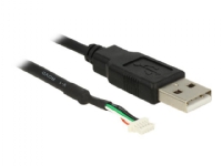 Delock camera plug V1.9 - USB intern till extern adapter - 5-stifts terminalblok (P) till USB (hane) - 1.5 m - svart - för P/N: 96366, 96381